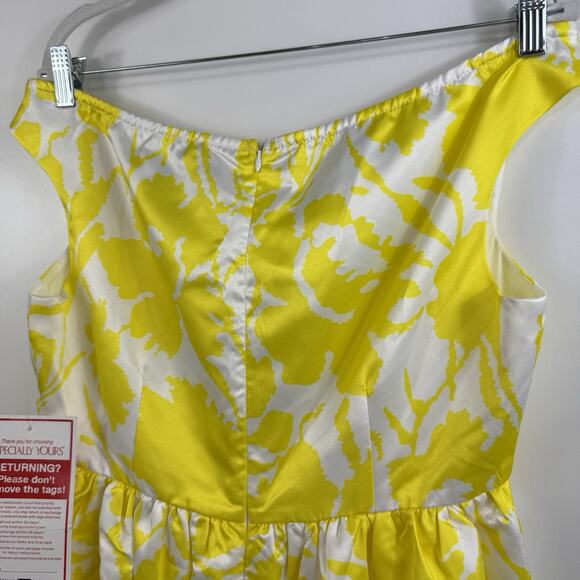 EY Boutique Especially Yours New Yellow Floral Feeling Beautiful Dress Size 10 - Picture 10 of 14